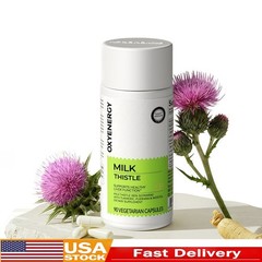 OxyEnergy Milk Thistle 300mg | Liver Detox Support with Silymarin & Vitamin C