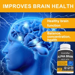 Brain Support Supplement – Support Healthy Brain Function Boost Focus 120 Caps
