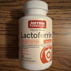 Jarrow Formulas Lactoferrin 250 mg – Immune-Supporting Glycoprotein Exp 1/2029