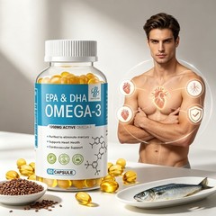 iMATCHME Omega-3 Capsules 60ct – Brain, Heart & Joint Support with EPA DHA