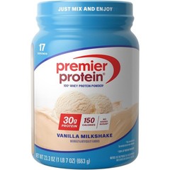 Premier Protein Powder, Vanilla Milkshake, 30g Protein, 1g Sugar, 100% Whey Prot
