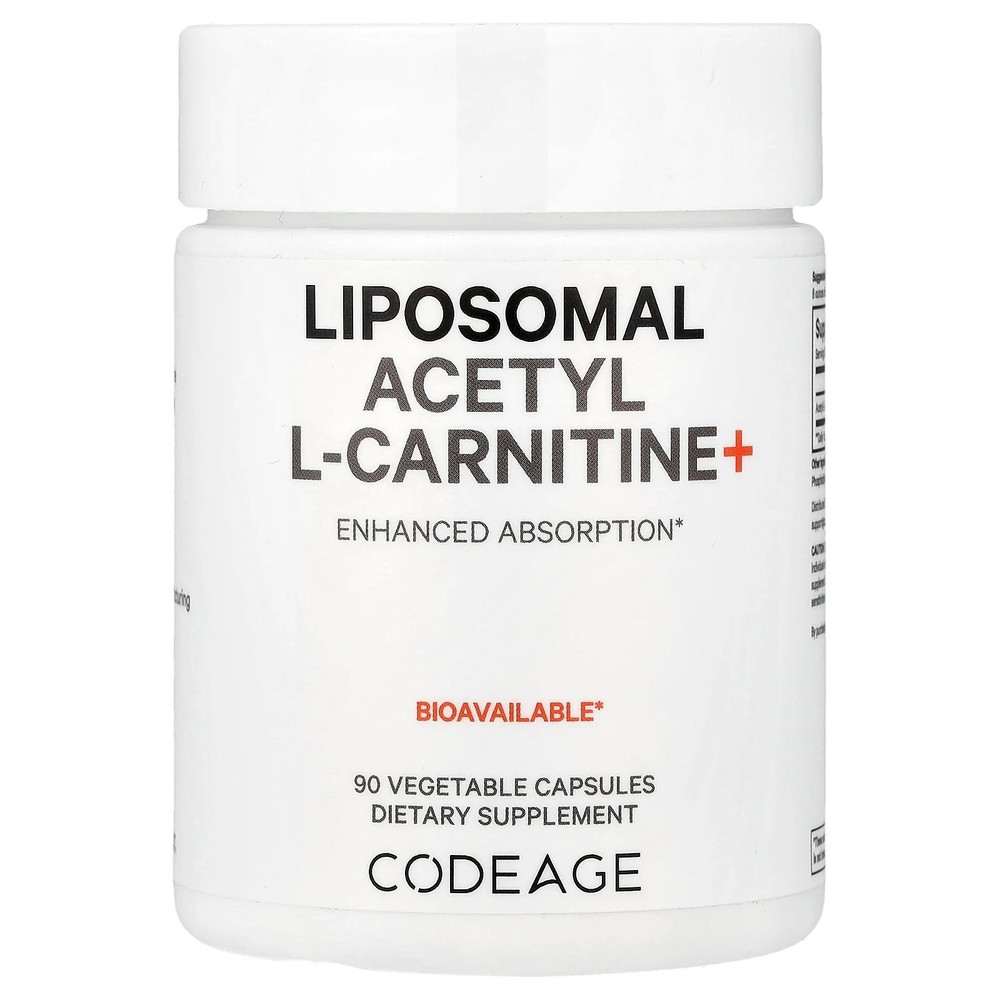2 X Codeage, Liposomal Acetyl L-Carnitine+, 90 Capsules (500 mg per Capsule)