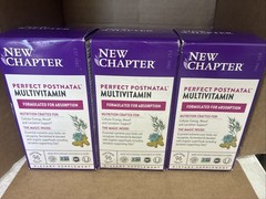 3X New Chapter Perfect Postnatal Multivitamin 96 Vegetarian Table Exp 4/2027