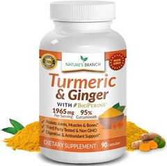 Turmeric Curcumin & Ginger Anti-Inflammatory Supplement – 1965mg Extra Strength