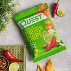 Quest Nutrition Tortilla Style Protein Chips – Chili Lime – 8pk/1.1oz