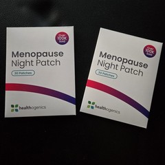 Two Healthogenics Menopause Night Relief Transdermal Patches Sleep Vit D Herbal
