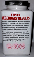 Force Factor Legendary 5g Creatine Monohydrate Chews, Berry Blast-60 Soft Chews