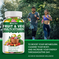 Fruits and Veggies Supplement 60 Gummies Balance of Daily Fruits & Vegetables