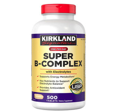2 PACK Kirkland Signature Super B-Complex with Electrolytes, 1000 Tablets Total