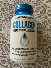 Nutrition Works Hydrolyzed Collagen 500 mg 90 Tablets Expires 6/2028