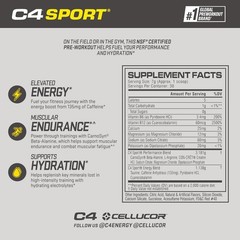 C4 Sport Pre Workout Powder Fruit Punch – NSF Certified for Sport | 30 Servin…