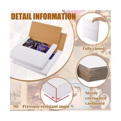 Tinlade 50 Pack Vinyl Record Shipping Boxes 12.5″ x 12.5″ x 1″ … Fast USA SHIP