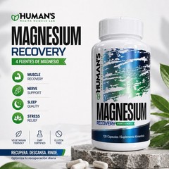 Humans Magnesium Recovery 120 Capsules | Sleep Support | 4 Magnesium Blend
