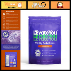 Daily Greens Powder – 28 Servings, 30 Superfoods & 9 Greens – Energy Boost, Choc
