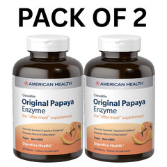American Health Original Papaya Enzyme Chewable – 600 Tablets (Pack of 2)