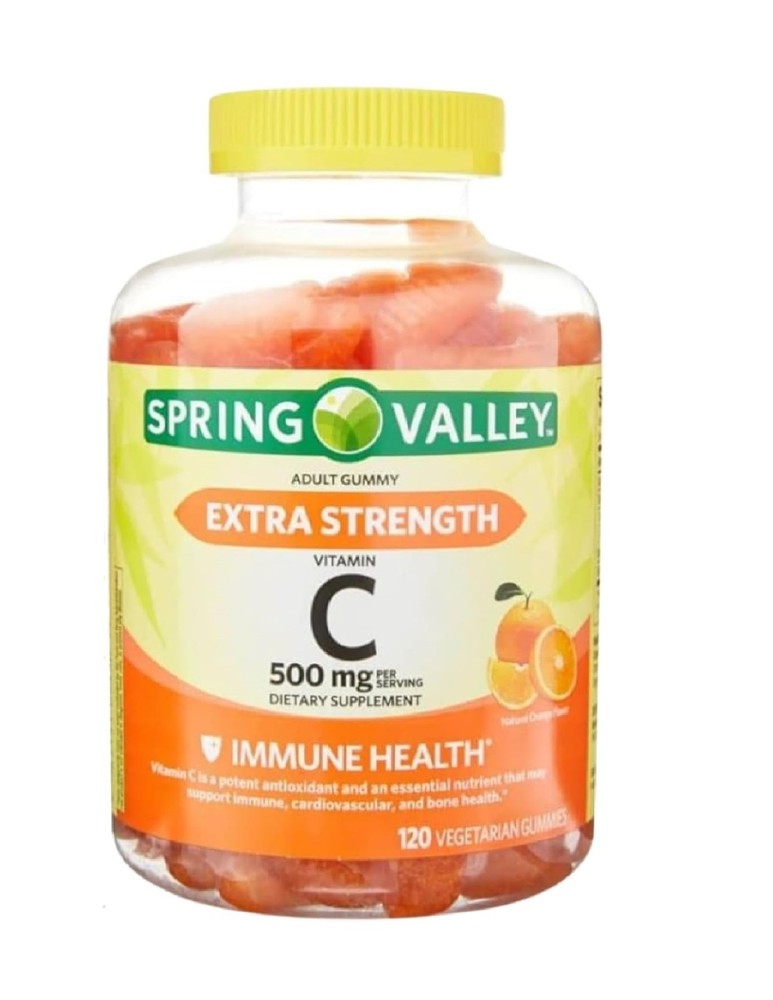 Spring Valley Extra Strength Vitamin C, 500 Mg Vegetarian Gummies, 120 Count NE