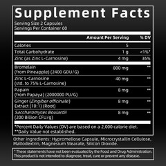 Bromelain 120/240Capsules 800 MG | 2,400 GDU Digestive Enzymes