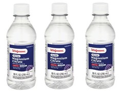 Walgreens Magnesium Citrate Grape 10-OZ, 3-Bottles, EXP 01/29, BEST TASTE!