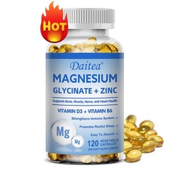 Magnesium Glycine Softgel Chelated Iron Zinc 500 Mg Bone Immune Muscle Support