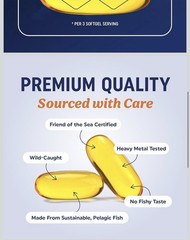Triple Strength Omega 3 Fish Oil 3600 mg | EPA & DHA | Over 2100mg Omega-3