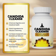 Candida Cleanse 60 Caps – Gut & Colon Support, Natural Herbs for Intestinal
