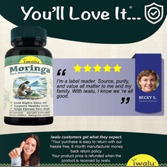 Organic Moringa Leaf | Best Supplement Capsule Pill Men Women FREE SHIP