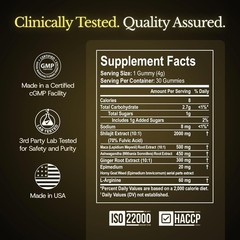 UltimaPeak Pure Himalayan Shilajit Gummies with 30 Count (Pack of 1)