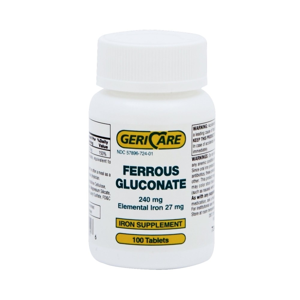 Geri-Care Iron Tablet 240 mg 724-01-GCP 1 Bottle 100 per Bottle