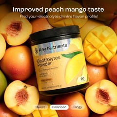 KEY NUTRIENTS Multivitamin Electrolytes Powder Tropical Peach Mango 90 Servings