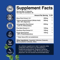 Black Maca Root Capsules for Men – Herbal Testosterone Supplement