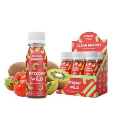 Proper Wild Energy Shots Strawberry Kiwi 6 Pack 2.5oz Clean Plant Based 12/27