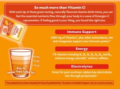 Emergen-C Vitamin C 1000 mg Immune & Energy Suppport 120 Packets Exp 3/2027