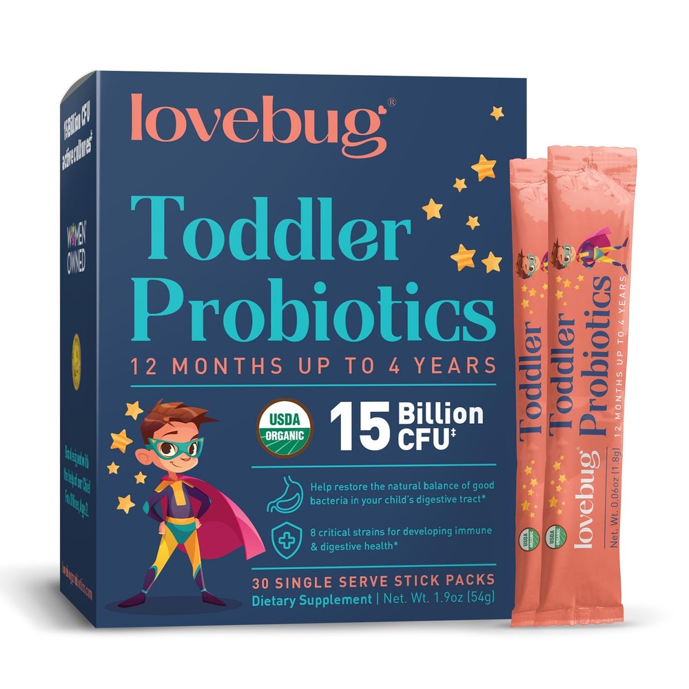 LOVEBUG Kids Probiotic 0.06 Ounce (Pack of 30), Children (12 Months-4 Years)