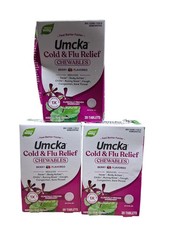 Nature’s Way Umcka Cold+Flu Berry Non-Drowsy Homeopathic 60 Chewable Tablets