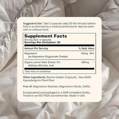 PROMIX Relax Sleep Magnesium Lemon Balm 90 Capsules Muscle Recovery