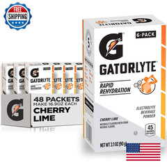 Gatorlyte Powder Cherry Lime Makes 16.9 Fl Oz Pack Of 48