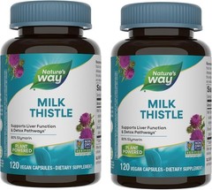 Nature’s Way Milk Thistle 175 mg Liver Support 120 Capsules 2 Pack 03/31/2027