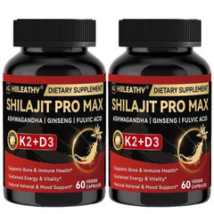HIILEATHY Shilajit PRO MAX Supplements-Ashwagandha,Boost Energy,Provide Vitality