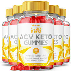 (5 Pack) All Star Keto ACV Gummies, Advanced Supplement Support (300 Capsules)