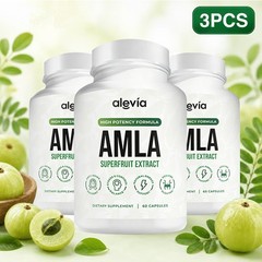 3x Alevia Organic Amla Capsules 1000mg Indian Gooseberry Antioxidant Supplement