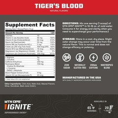 MTN OPS Ignite Trail Packs – Sugar-Free Energy & Nootropic Drink Mix, 20 Serving