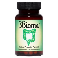 3Biome Natural Probiotic Dietary Supplement Non-GMO & Gluten Free, 30 Vegan Caps