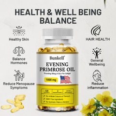 Evening Primrose Oil, 1000 mg, Anti-Aging,Whitening 30 To 120 Capsules