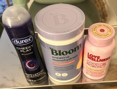 NEW Love Wellness Good Girl Probiotics, Bloom Creatine & Durex Silicone Lube Set