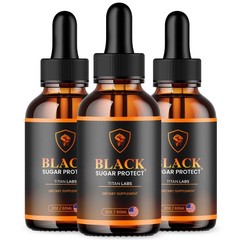 (3 Pack) Black Sugar Protect Drops Advanced Blood Support Supplement 90 Servings
