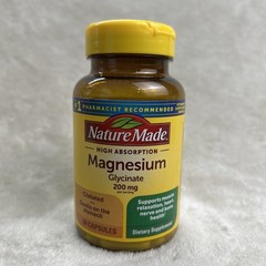 Nature Made Magnesium Glycinate 200mg per Serving 60 Capsules Dietary July 2028