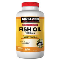 Kirkland Signature Fish Oil 1000 mg., 400 Softgels NEW