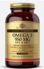 Solgar Triple Strength Omega-3 950 mg 100 Softgels