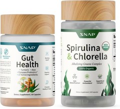 Gut Health Plus Spirulina & Chlorella Supplement – 170 Veg Capsules for Vitality