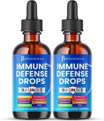 2PK Immune Defense Supplement Elderberry, Echinacea, Turmeric Curcumin, Zinc